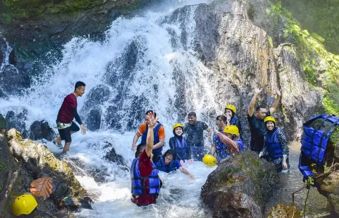 telaga waja river waterfall